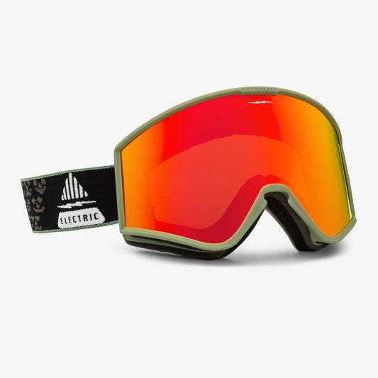 Electric EK1 Goggle - Drama Moss Black/Red Chrome + Rose Lens
