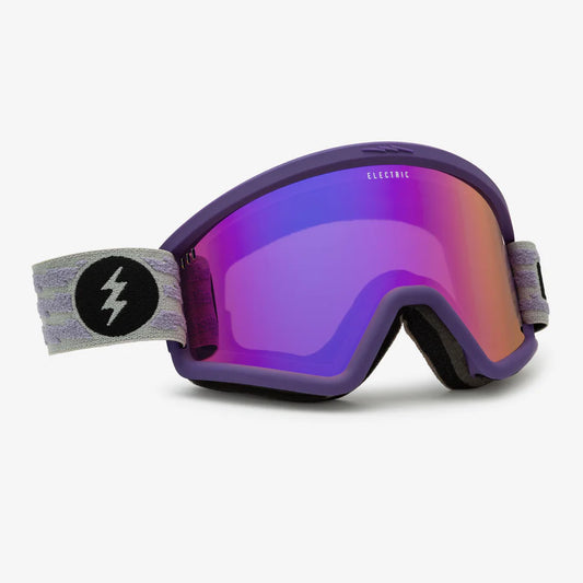 Electric Hex Goggle - Volt Stripe Purple/Purple Chrome + Rose Lens