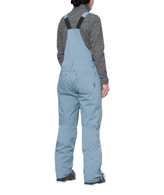 686 Womens Black Magic Insulated Bib - Steel Blue Geo Jacquard