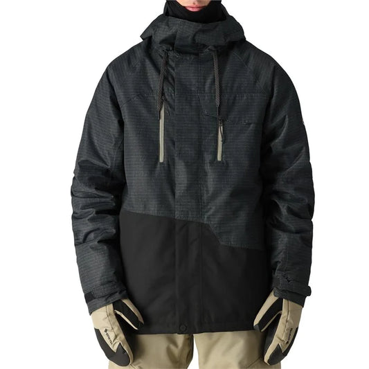 686 Mens Geo Insulated Jacket - Black Ripstop Colorblock