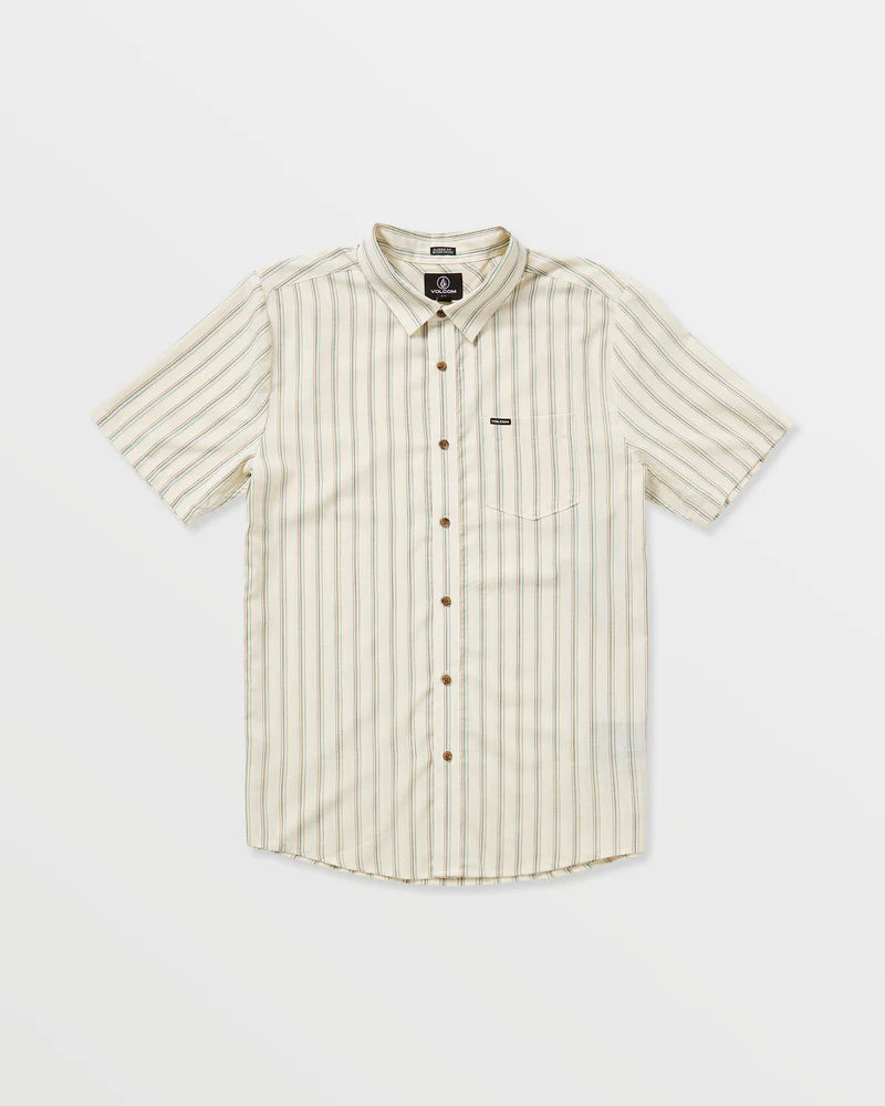 Volcom Rambler Short Sleeve Button-Up Shirt - Dirty White