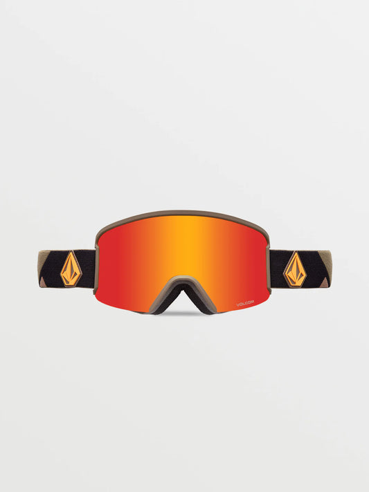 Volcom Garden Goggle 2024 - Military Gold + BL Yellow - Red Chrome