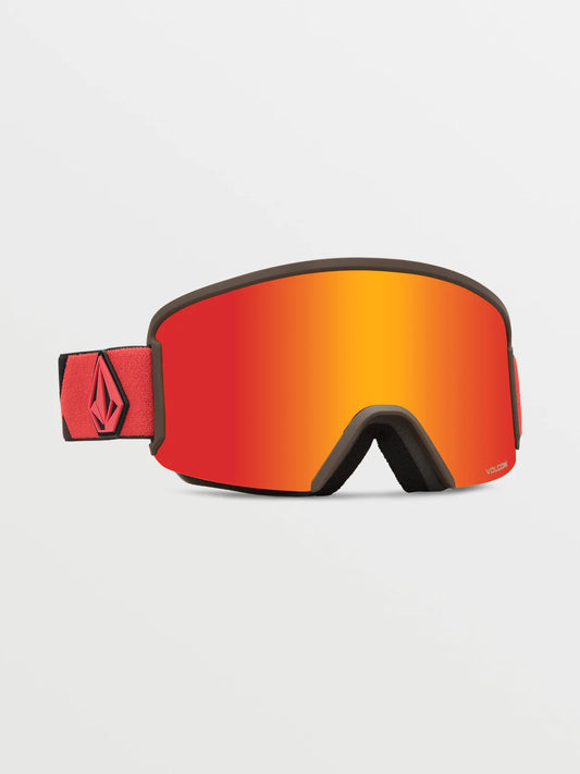 Volcom Garden Goggle 2024 - Orange/Brown + BL Yellow - Red Chrome