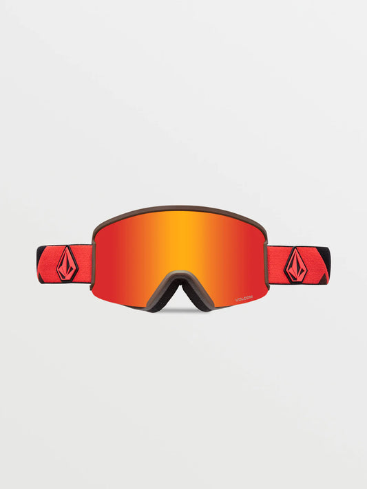 Volcom Garden Goggle 2024 - Orange/Brown + BL Yellow - Red Chrome