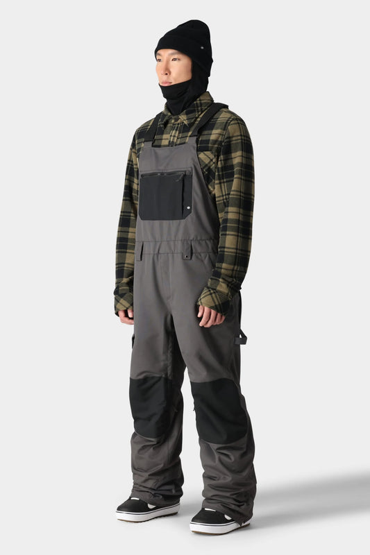 686 Mens Hot Lap Insulated Bib - Charcoal Colorblock