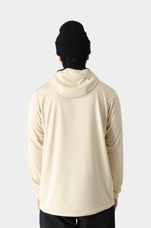 686 Mens Mission Grip Fleece Hoodie - Limestone