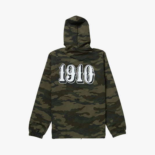 1910 OG Font Hooded Coaches Jacket - Camo