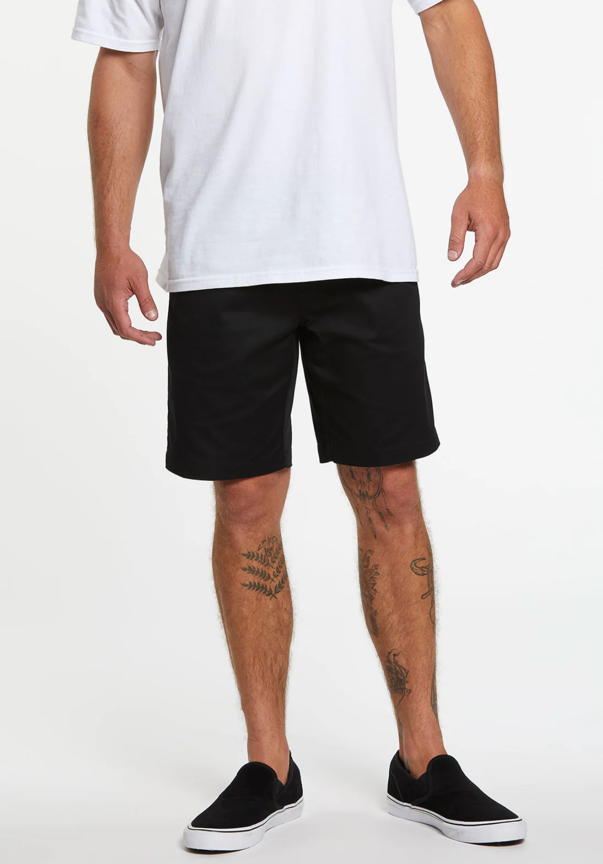 Volcom Frickin Elastic Waist Shorts - Black