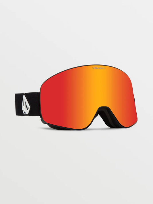 Volcom Odyssey Goggle - Matte Black/Red Chrome + Yellow Lens