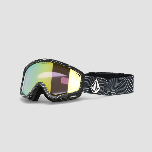Volcom Footprints Goggle - Op Art/Gold Chrome + Rose Lens