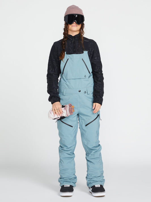 Volcom Womens Elm Stretch Gore Bib Overall - Green Ash