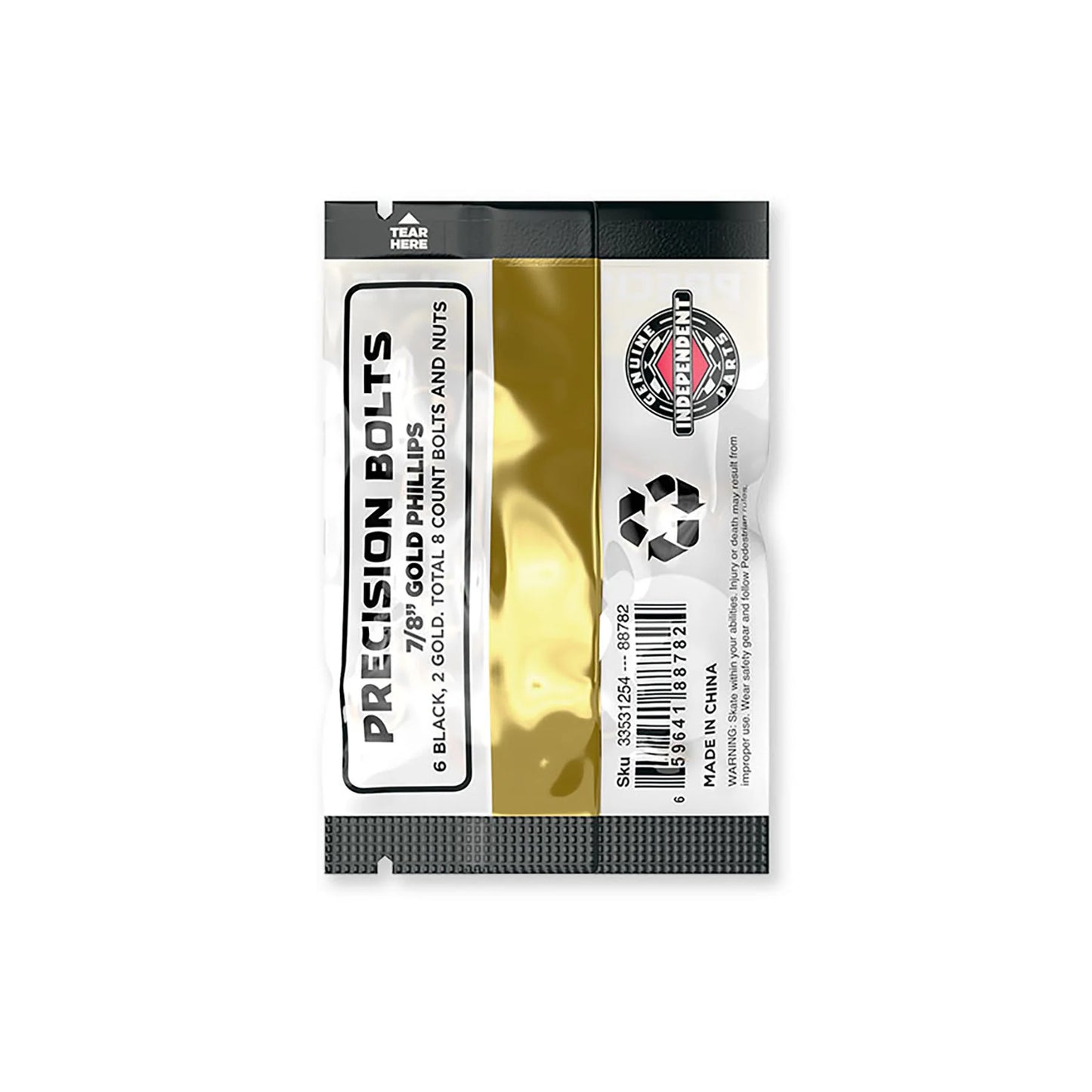 Independent 7/8in Phillips Black/Gold Hardware