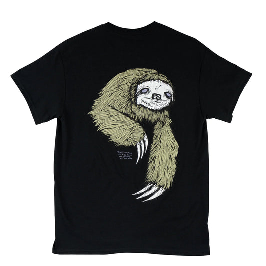 Welcome Sloth Tee - Black/Sage