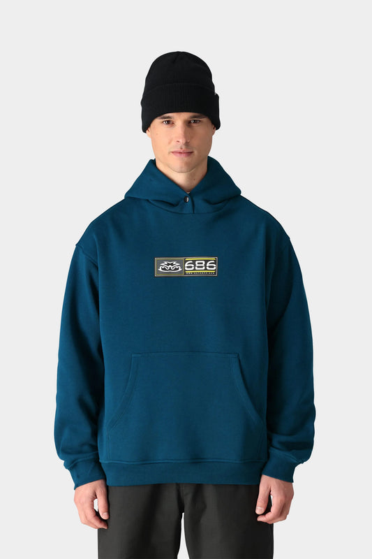 686 Mens Vintage Premium Heavyweight Hoodie - Moroccan Blue