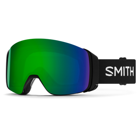Smith 4D Mag Goggle - Black + ChromaPop Sun Green Mirror / ChromaPop Storm Rose Flash