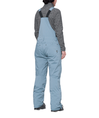 686 Womens Black Magic Insulated Bib - Steel Blue Geo Jacquard