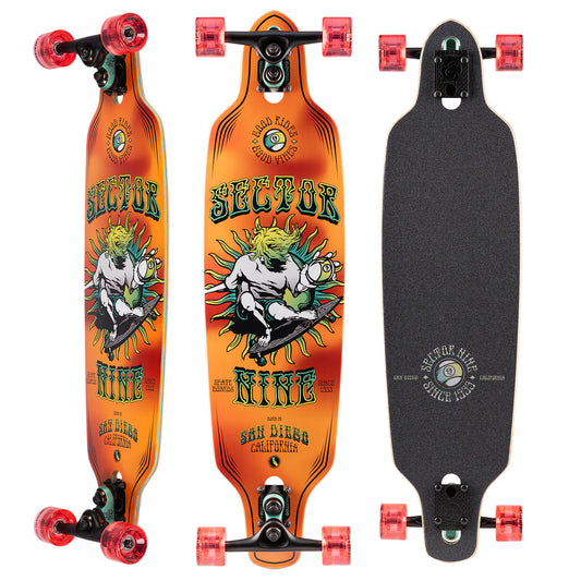 Sector 9 9er Mini Fractal Orange Longboard