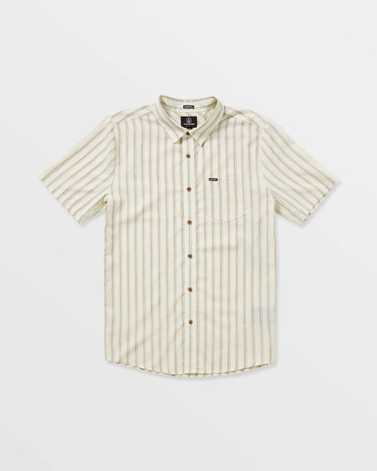 Volcom Rambler Short Sleeve Button-Up Shirt - Dirty White