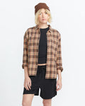 Volcom Plaid To Meet U 2 Flannel - Vintage Brown