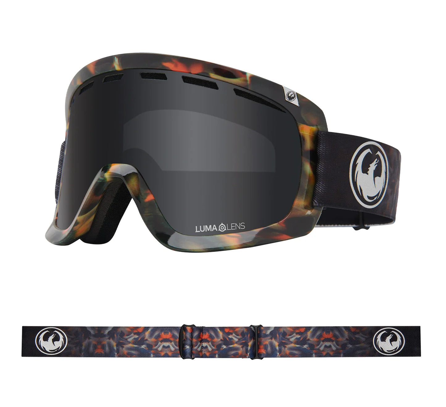 Dragon D1 OTG Goggle - Fireleaf/Lumalens Dark Smoke