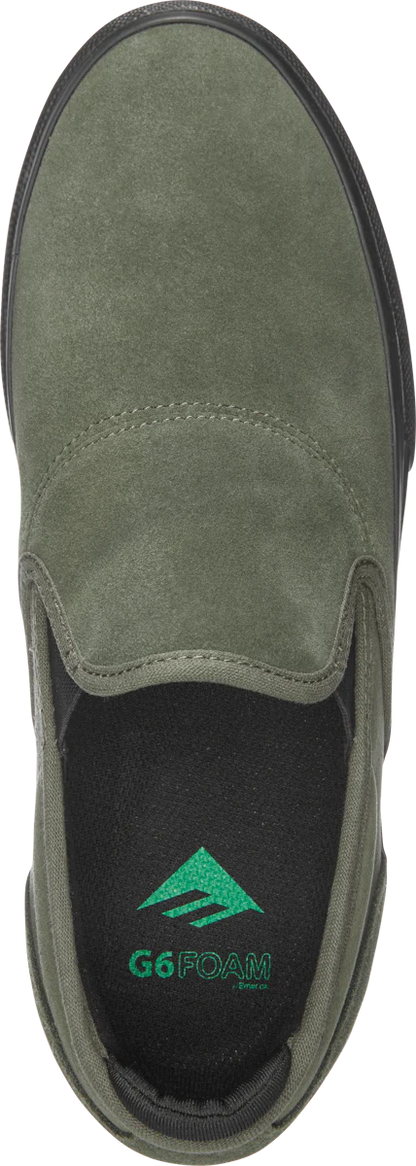 Emerica Wino G6 Slip-On - Olive/Black