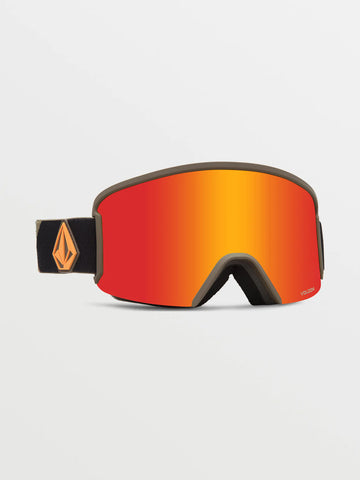 Volcom Garden Goggle 2024 - Military Gold + BL Yellow - Red Chrome