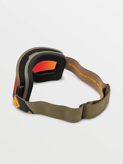 Volcom Garden Goggle 2024 - Military Gold + BL Yellow - Red Chrome