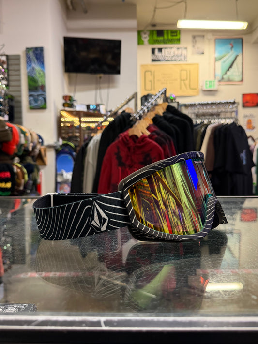 Volcom Odyssey Goggle Full Frame - Op Art/Gold Chrome + Yellow Bonus Lens