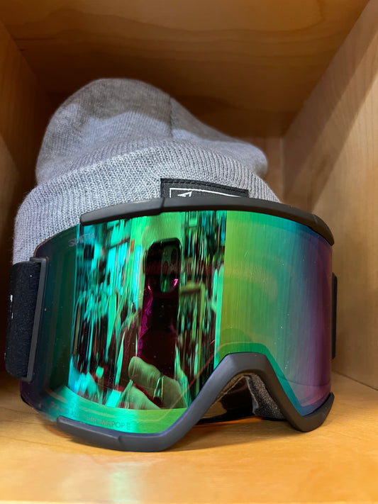 Smith Squad XL - Black + ChromaPop™ Everyday Green Mirror + Storm Rose Flash