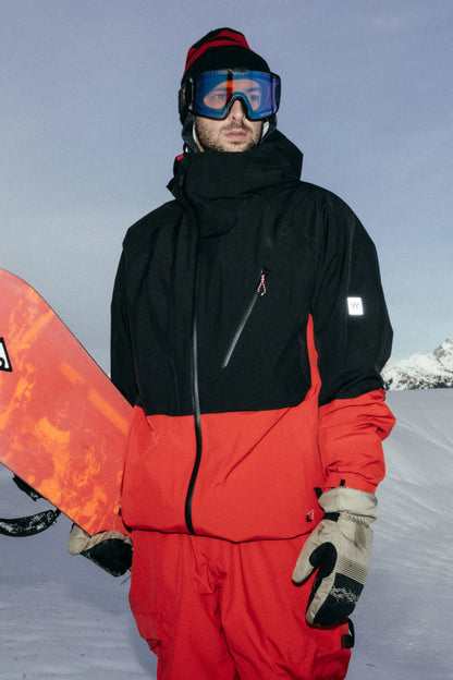686 Mens Hydra Termagraph Jacket - True Red Colorblock