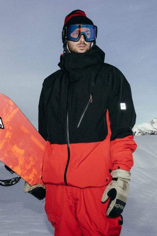 686 Mens Hydra Termagraph Jacket - True Red Colorblock