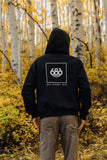 686 Mens Knockout Script Premium Heavyweight Zip Hoodie - Black