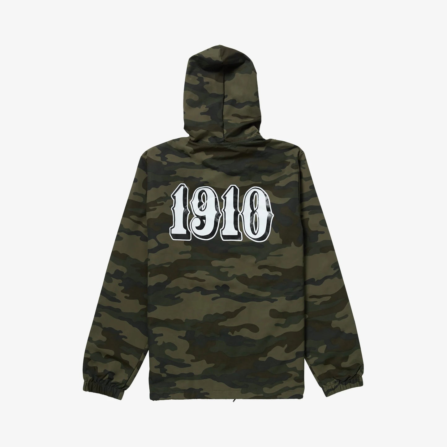 1910 OG Font Hooded Coaches Jacket - Camo