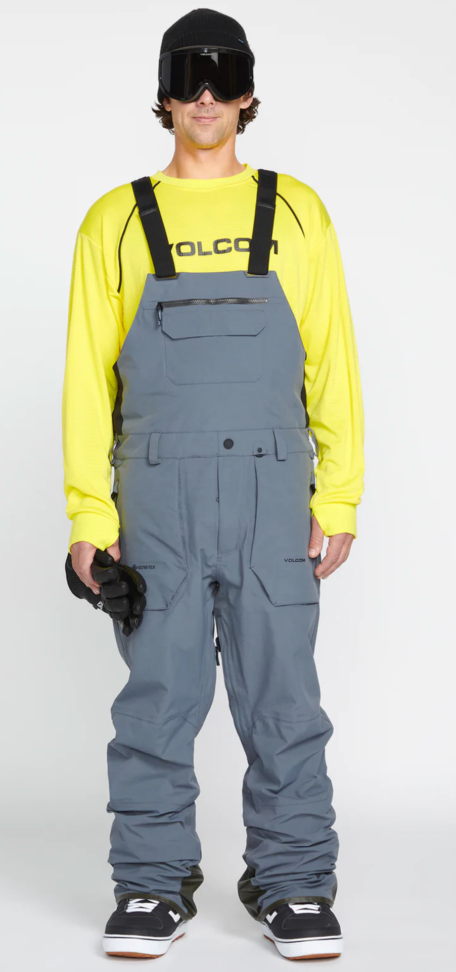 Volcom Mens Rain GORE-TEX Bib Overall - Dark Grey