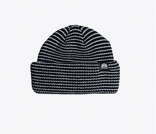 Autumn Stripe Double Roll Beanie