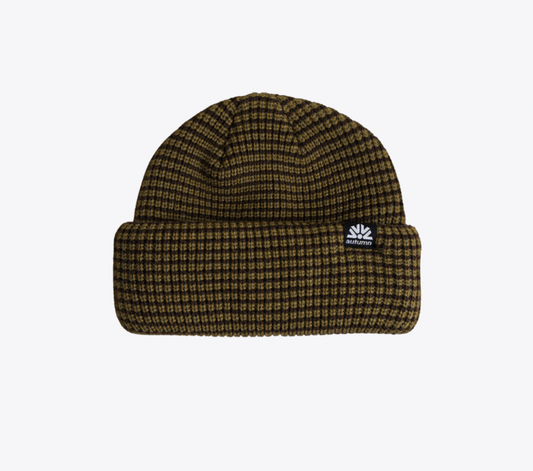 Autumn Stripe Double Roll Beanie