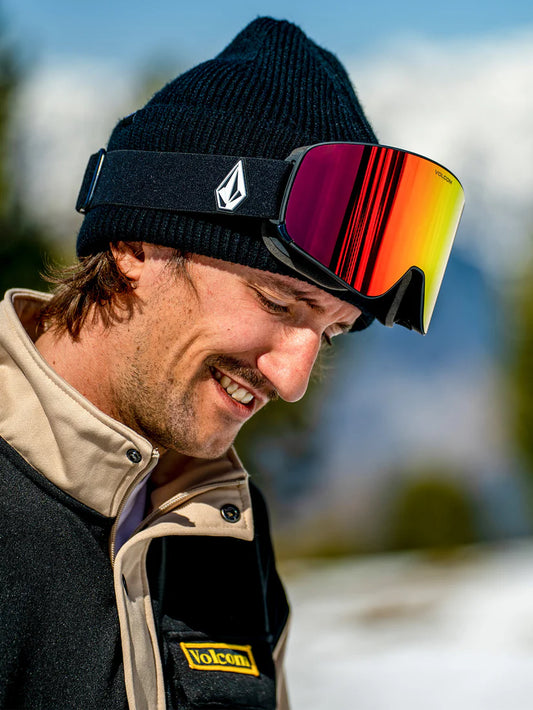 Volcom Odyssey Goggle - Matte Black/Red Chrome + Yellow Lens