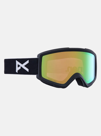 Anon Helix 2.0 Low Bridge Fit Goggles - Black/Perceive Variable Green + Amber Bonus Lens