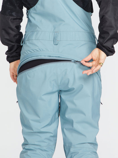 Volcom Womens Elm Stretch Gore Bib Overall - Green Ash