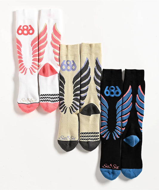 686 Womens Liberta Sock 3-Pack - Neutral