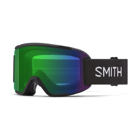 Smith Squad S Goggle - Black + ChromaPop Everyday Green Mirror / Clear Lens