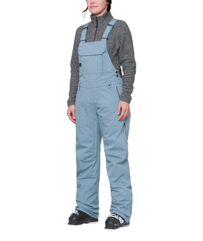 686 Womens Black Magic Insulated Bib - Steel Blue Geo Jacquard