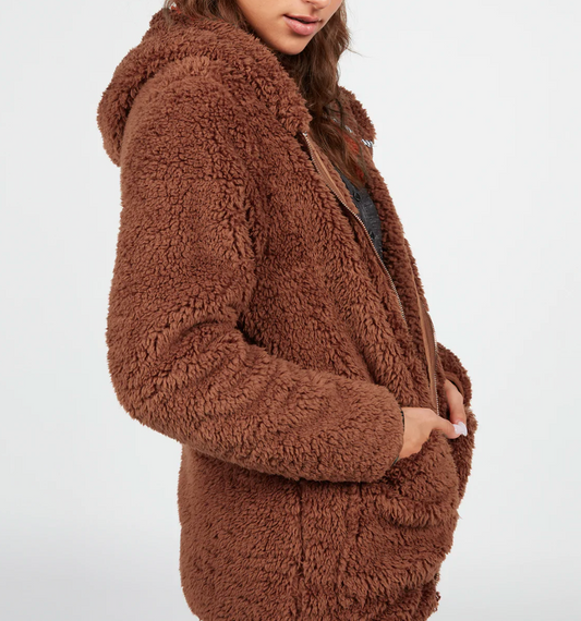 Volcom Lived In Lounge Fuzzy Zip-Up Jacket