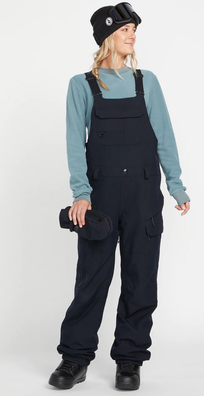 Volcom Womens Creston 3D Stretch Bib Overall - Black