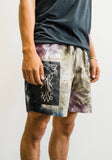 Welcome Soft  Core Tie Dye Shorts - Eggplant